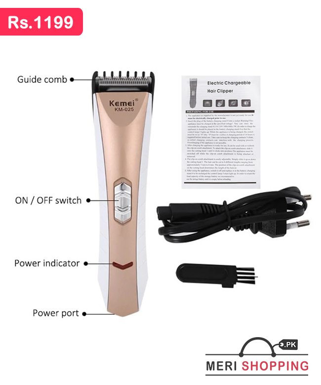 Kemei Km Electric Rechargeable Hair Clipper Trimmer L Rs Only